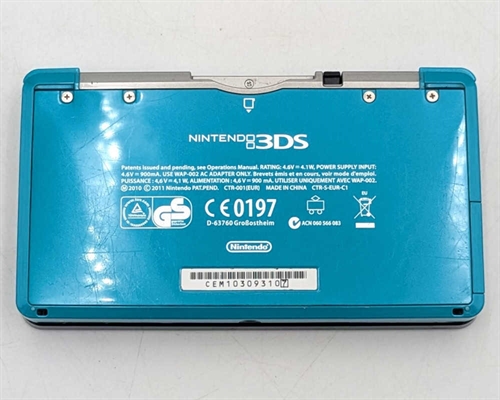 Nintendo 3DS - Aqua Blue - Complete In Box - Console - SNR CEM103093107 (B Grade) (Used)